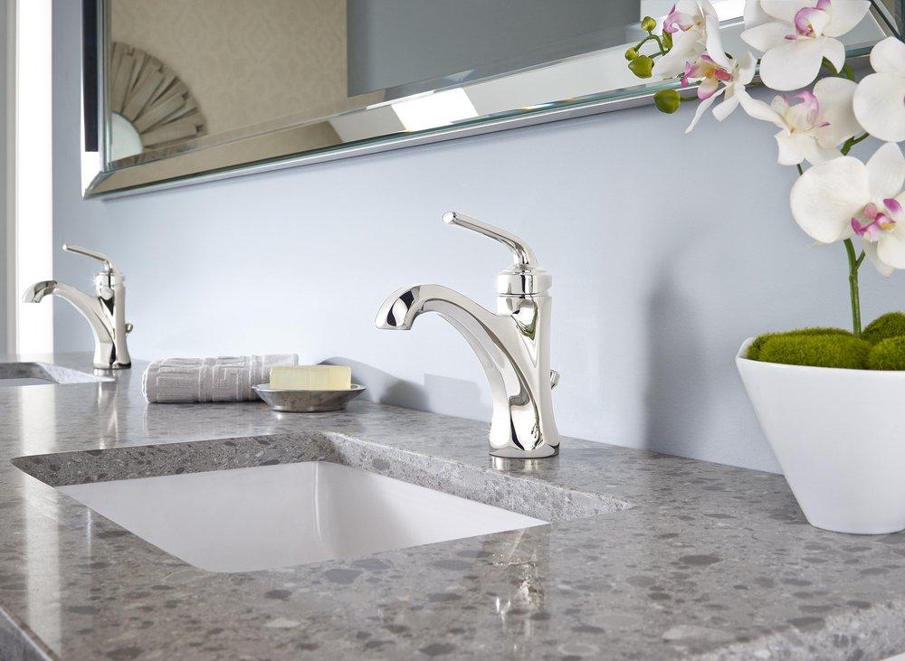 Pfister Polished Nickel Single Handle Centerset Bathroom Sink Faucet 