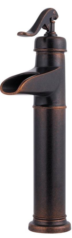 Single Handle Vessel Filler Bathroom Sink Faucet in Rustic Bronze