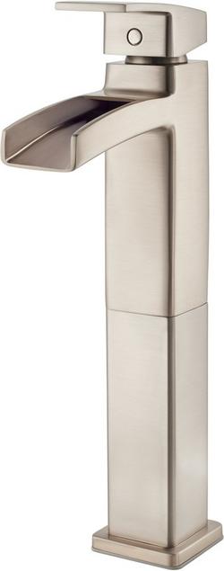 Single Handle Vessel Filler Bathroom Sink Faucet in Brushed Nickel