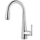 Pfister Polished Chrome Single Handle Pull Down Kitchen Faucet 