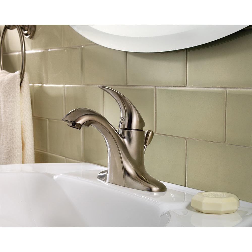 Pfister Brushed Nickel Single Handle Centerset Bathroom Sink Faucet 