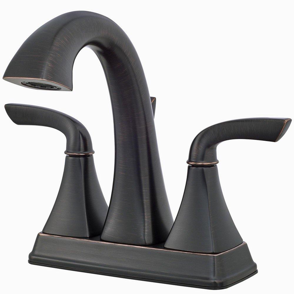Pfister Tuscan Bronze Two Handle Centerset Bathroom Sink Faucet 