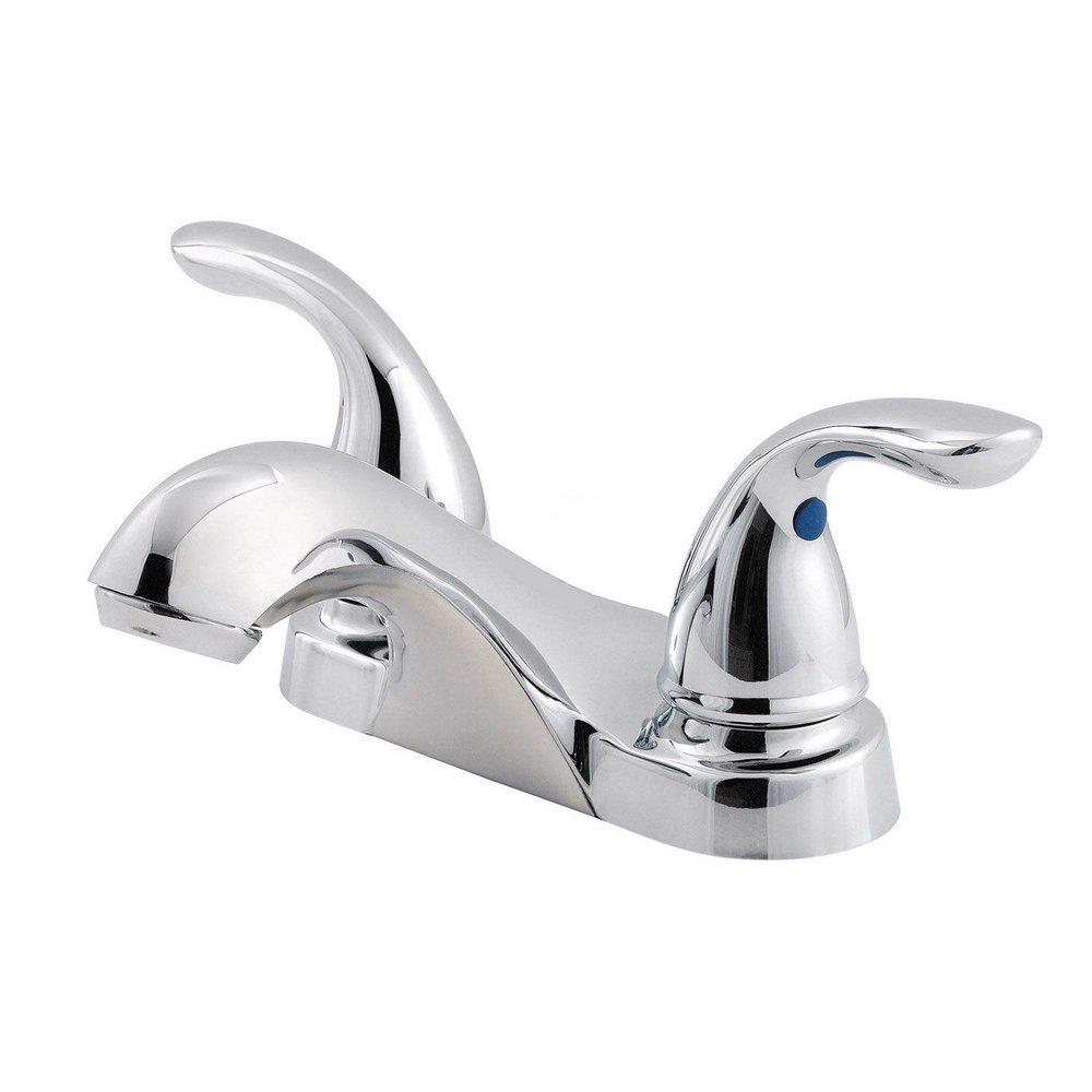 Pfister Polished Chrome Two Handle Centerset Bathroom Sink Faucet 