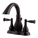 Centerset Bathroom Sink Faucet with Double Lever Handle in Tuscan Bronze