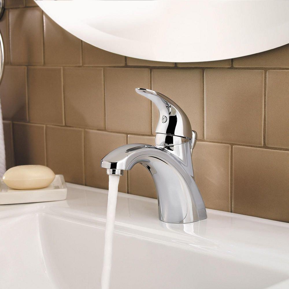 Pfister Polished Chrome Single Handle Monoblock Bathroom Sink Faucet 