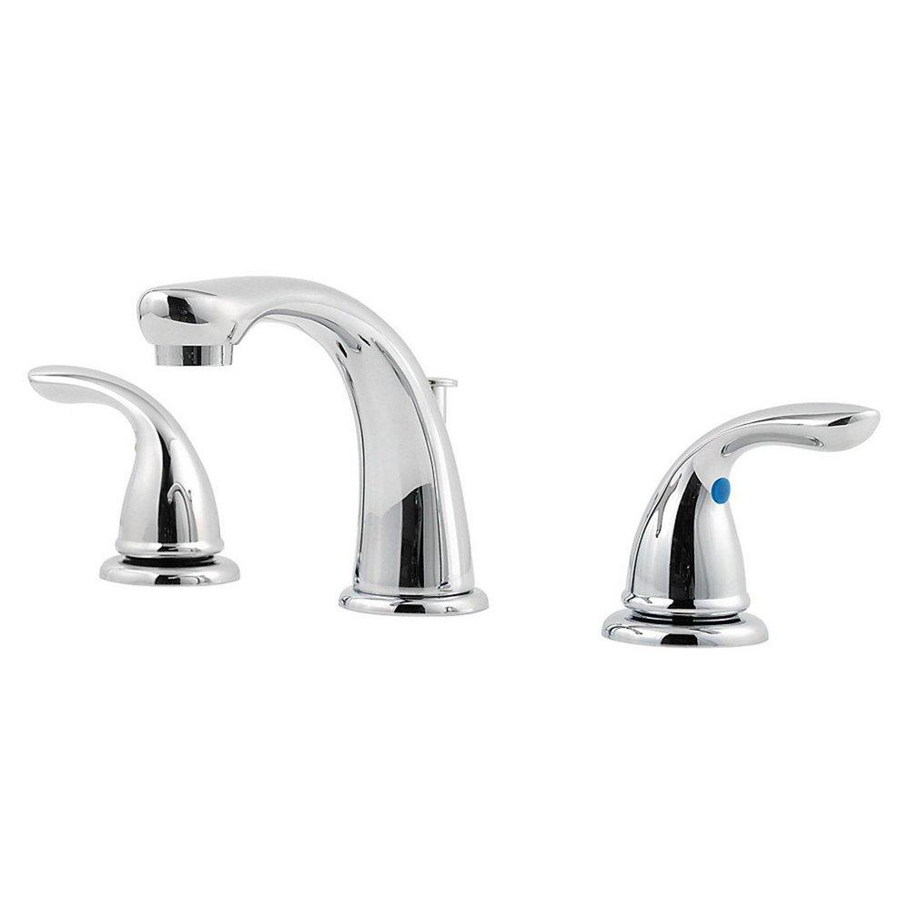 Pfister Polished Chrome Two Handle Widespread Bathroom Sink Faucet 