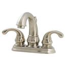 Centerset Bathroom Sink Faucet with Double Lever Handle in Brushed Nickel