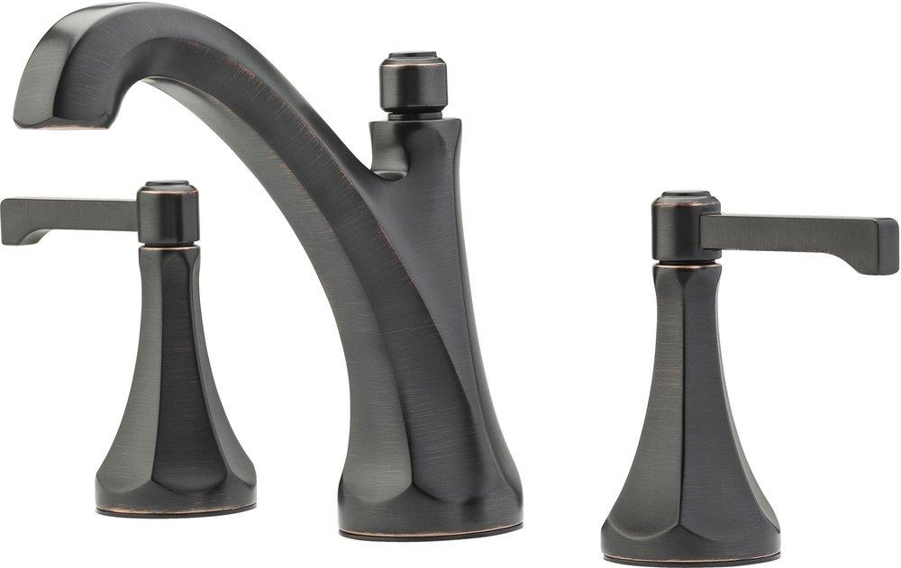 Pfister Tuscan Bronze Two Handle Widespread Bathroom Sink Faucet 