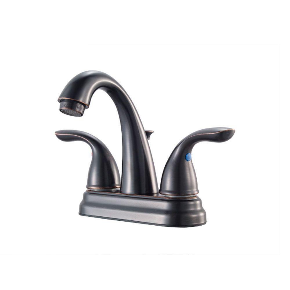 Pfister Tuscan Bronze Two Handle Centerset Bathroom Sink Faucet 