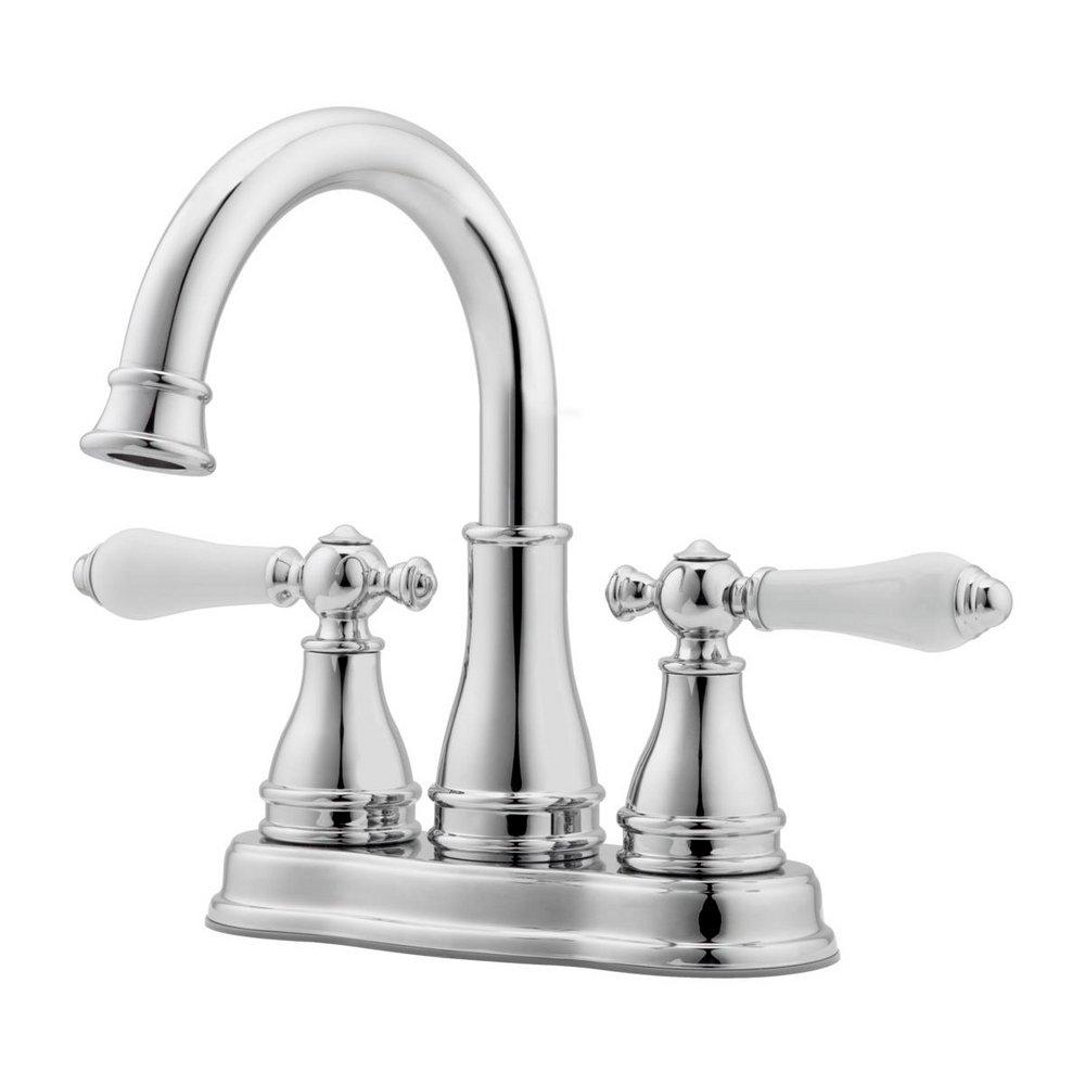 Pfister Polished Chrome Two Handle Centerset Bathroom Sink Faucet 