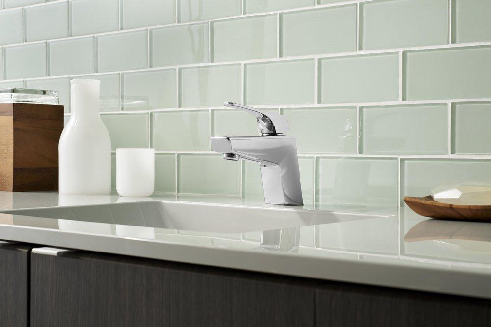 Pfister Polished Chrome Single Handle Monoblock Bathroom Sink Faucet 