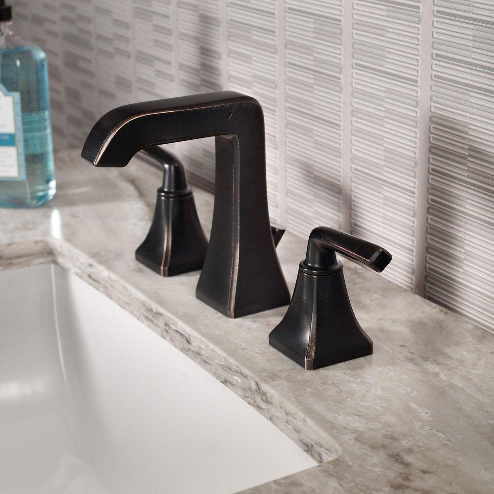 Pfister Tuscan Bronze Two Handle Widespread Bathroom Sink Faucet 