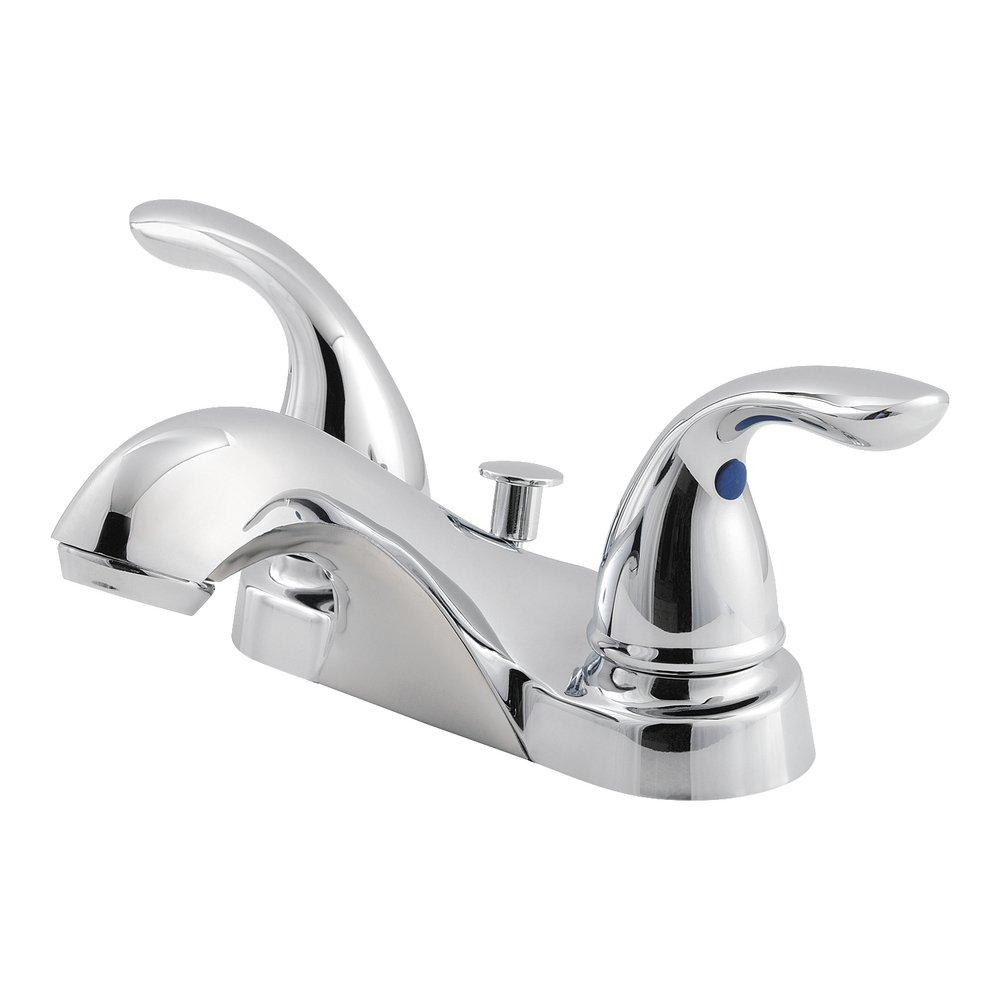Pfister Polished Chrome Two Handle Centerset Bathroom Sink Faucet 