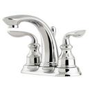 Deck Mount Centerset Bathroom Sink Faucet with Double Lever Handle and High Arc Spout in Polished Chrome