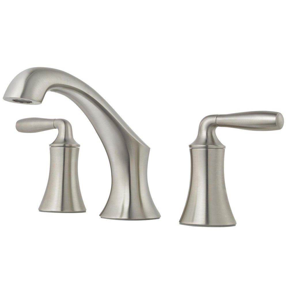 Pfister Brushed Nickel Two Handle Widespread Bathroom Sink Faucet 