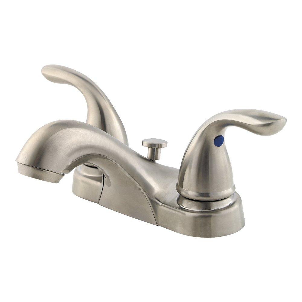 Pfister Brushed Nickel Two Handle Centerset Bathroom Sink Faucet 