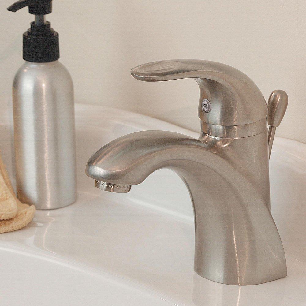 Pfister Brushed Nickel Single Handle Centerset Bathroom Sink Faucet 