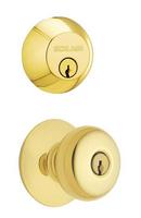 Entry and Deadbolt Combo in Bright Brass