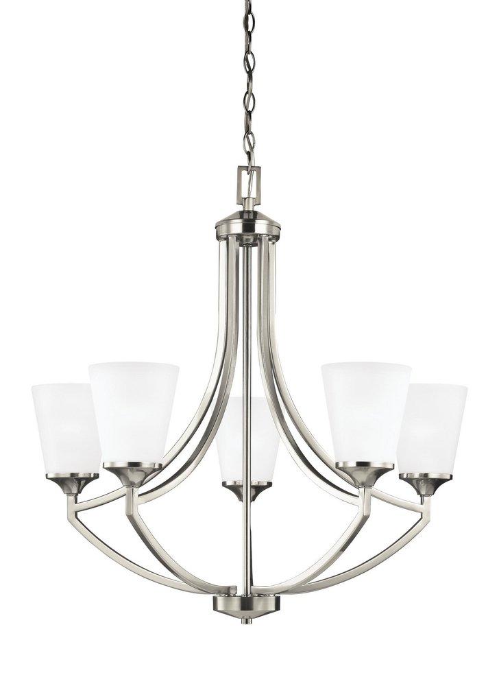 Visual Comfort & Co. Generation Lighting Brushed Nickel 27-5/8 in. 100W 5-Light Medium E-26 Incandescent Chandelier 