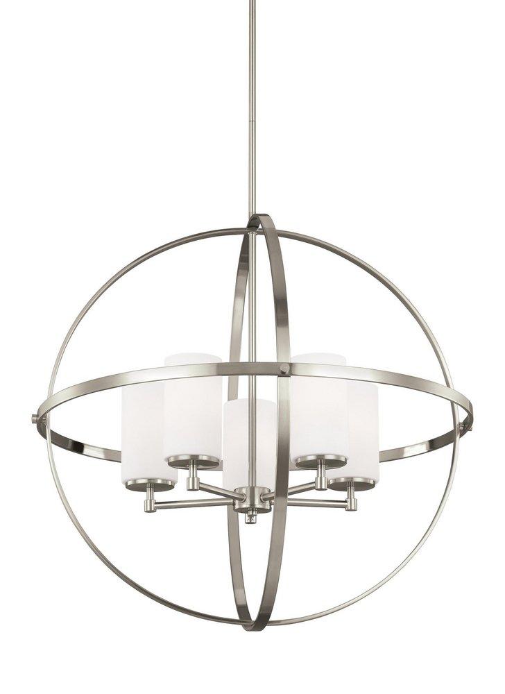 Visual Comfort & Co. Generation Lighting Brushed Nickel 100W 5-Light Medium E-26 Base Chandelier 