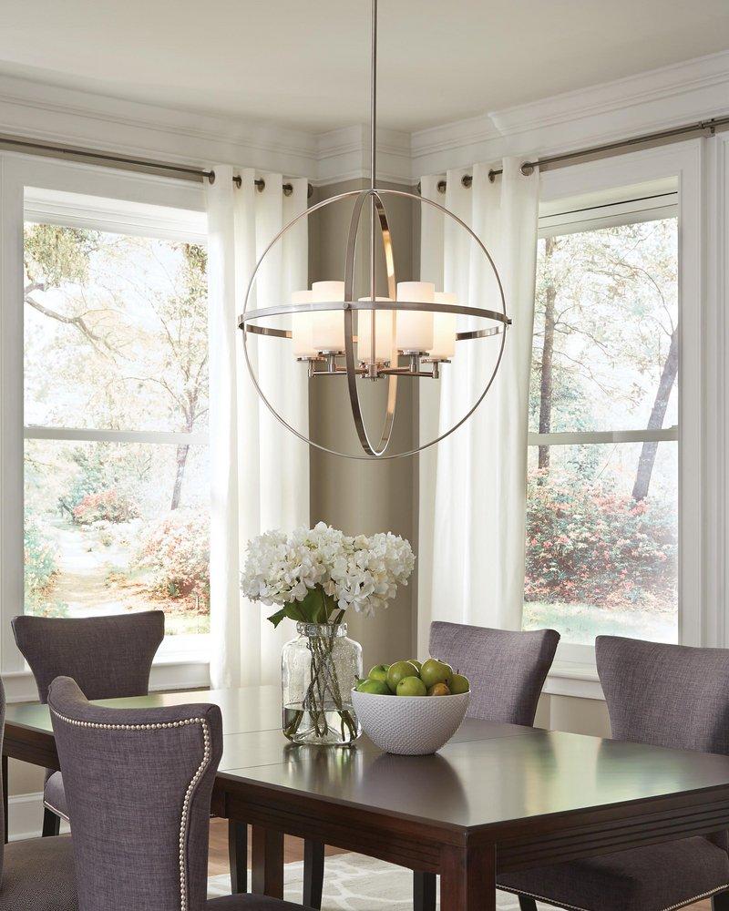 Visual Comfort & Co. Generation Lighting Brushed Nickel 100W 5-Light Medium E-26 Base Chandelier 