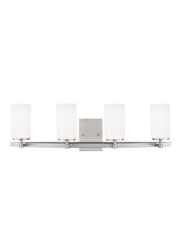 Visual Comfort & Co. Generation Lighting Brushed Nickel 100W 4-Light Bath Light 