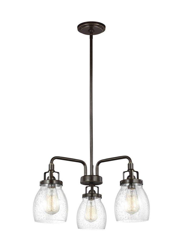 Seagull Lighting Heirloom Bronze 19-7/8 in. 60W 3-Light Medium E-26 Incandescent Chandelier 