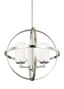 Visual Comfort & Co. Generation Lighting Brushed Nickel 3-Light 100W Medium E-26 Base Incandescent Chandelier 