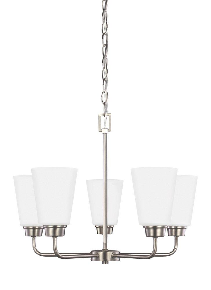 Visual Comfort & Co. Generation Lighting Brushed Nickel 20-3/8 in. 500W 5-Light Medium E-26 Chandelier 