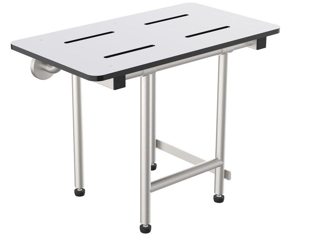 Wingits® White Phenolic Rectangle Shower Seat 