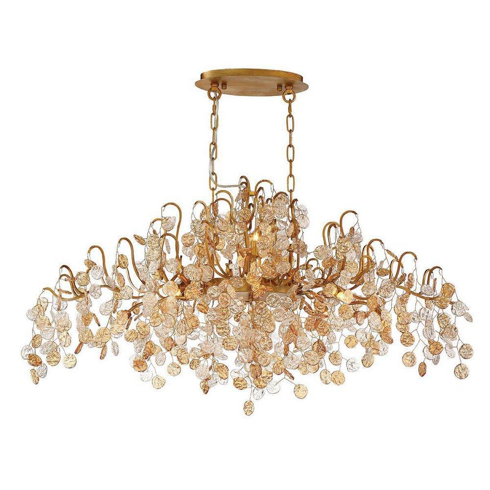 Eurofase Gold 40W 10-Light Halogen Chandelier 