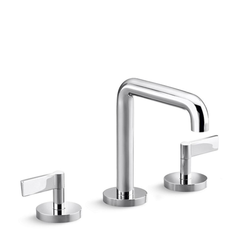 Kallista Polished Chrome Two Handle Widespread Bathroom Sink Faucet 