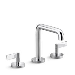 Two Handle Widespread Bathroom Sink Faucet in Polished Chrome