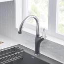 BLANCO PVD Steel/Cinder Single Handle Pull Down Kitchen Faucet 