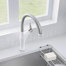 BLANCO PVD Steel/White Single Handle Pull Down Kitchen Faucet 
