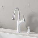 BLANCO PVD Steel/White Single Handle Pull Down Kitchen Faucet 