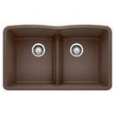 BLANCO Café 32 x 19-1/4 in. No Hole Composite Double Bowl Undermount Kitchen Sink 