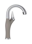 2.2 gpm 1-Hole Deck Mount Bar Faucet with Single-Handle in Truffle with Stainless