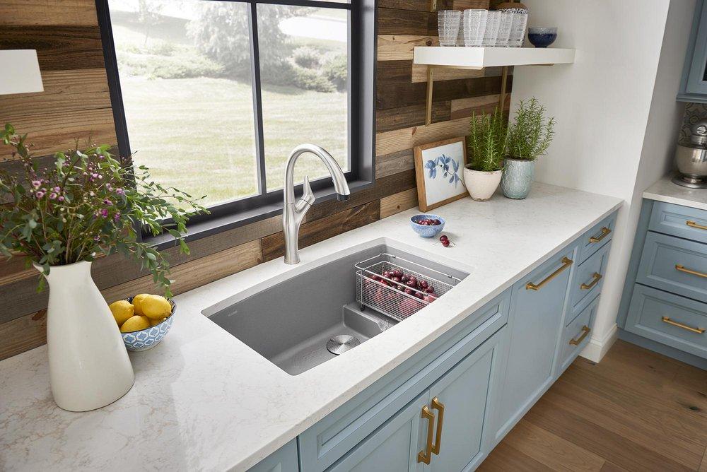 BLANCO Stainless Single Handle Pull Down Kitchen Faucet 