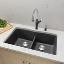 BLANCO Cinder 32 x 19-1/4 in. No Hole Composite Double Bowl Undermount Kitchen Sink 