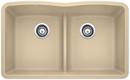 32 x 19-1/4 in. No Hole Composite Double Bowl Undermount Kitchen Sink in Biscotti