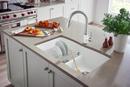 BLANCO White 32 x 19-1/4 in. No Hole Composite Double Bowl Undermount Kitchen Sink 