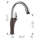 BLANCO PVD Steel/Caf&eacute; Single Handle Pull Down Kitchen Faucet 