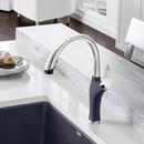 BLANCO PVD Steel/Anthracite Single Handle Pull Down Kitchen Faucet 