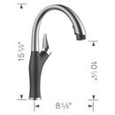 BLANCO PVD Steel Single Handle Pull Down Kitchen Faucet 
