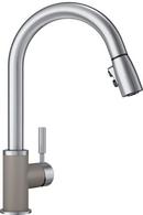 Single Handle Pull Down Kitchen Faucet in Truffle/Stainless