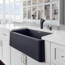 BLANCO Anthracite 30 x 19 in. No Hole Composite Single Bowl Undermount Kitchen Sink 
