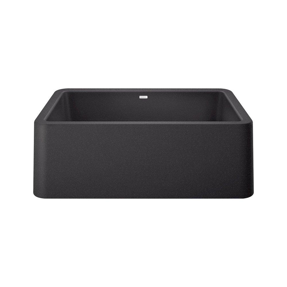BLANCO Anthracite 30 x 19 in. No Hole Composite Single Bowl Undermount Kitchen Sink 