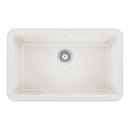BLANCO White 30 x 19 in. No Hole Composite Single Bowl Undermount Kitchen Sink 