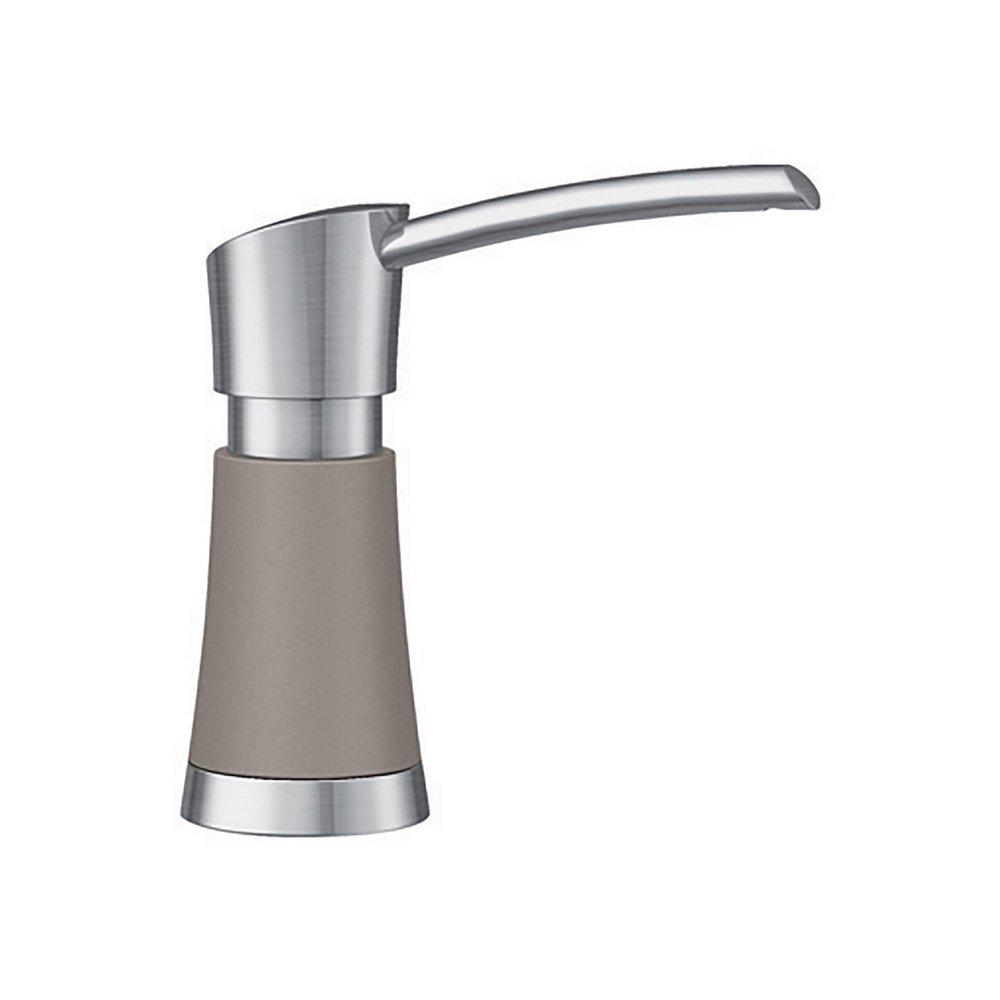 BLANCO PVD Steel/Truffle 4-3/8 in. 12 oz Kitchen Soap Dispenser 